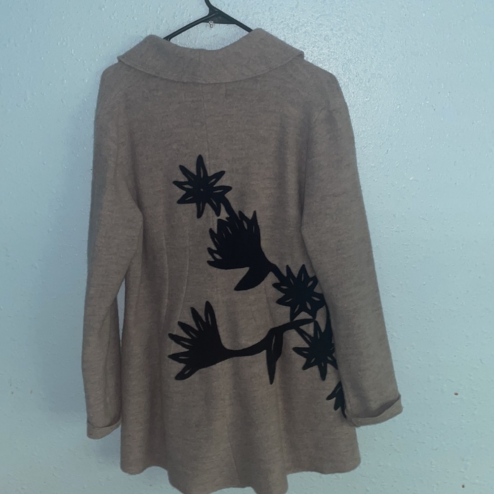 Rosie Neira wool appliqué jacket L - Picture 2 of 6